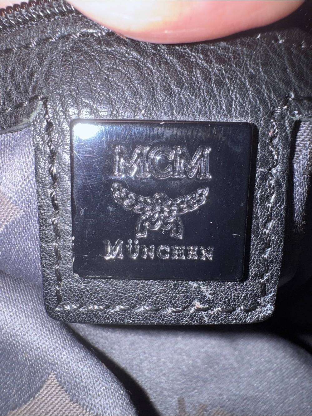 MCM Harlequin Diamond Signature Jacquard Canvas and Leather Satchel - Picture 12 of 15